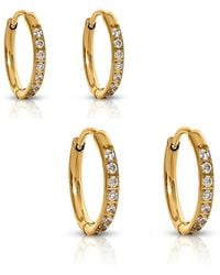 Evie Jewelry - Transition Sleeper Huggie Hoops Earrings Bundle Set - Lyst