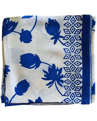 Heritagemoda - Neutrals Champagne And Hand-Block Printed Silk Scarf - Lyst