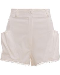 Nissa - High Waisted Cotton Shorts - Lyst