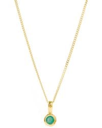 Charlotte's Web Jewellery - May Birthstone Charm Vermeil Necklace - Lyst