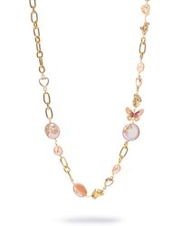 Ebru Jewelry - Butterfly Spirit & Baroque Pearl Charm Necklace - Lyst