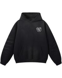 X Ilona Blue - Universal Fit Graffiti Teddy Bear Cotton Espresso Vintage Wash Hoodie - Lyst