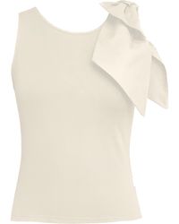 Frock Tales - Neutrals Brook Top With Bow - Lyst