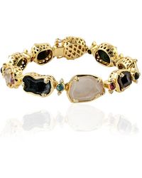 Artisan - 18K & Geode & Multi Tourmaline Diamond Bracelet - Lyst