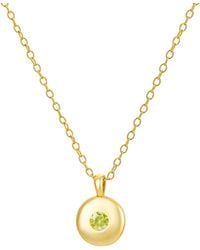 Nazzar - Mini Peridot Round Pendant Necklace - Lyst