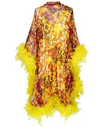 Jennafer Grace - Intra Dimensiona Mockneck Caftan Kaftan Dress With Slip - Lyst