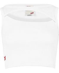 Pcfg - Neutrals Free Heaven Rib Crop Tank Top - Lyst