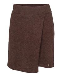 tirillm - Anette Merino Wool Skirt With Wrap Front, Dark Melange - Lyst