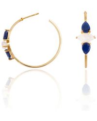 Lavani Jewels - Blue & White Kasia Earrings - Lyst