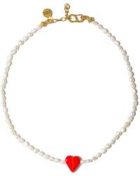 Kybele Studio - Riviera Crush Necklace With Glass & Genuine Pearls - Lyst