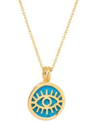 Ebru Jewelry - Round Evil Eye Pendant Talisman Necklace - Lyst