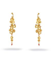 Ebru Jewelry - Golden Aura Coral Dangle Earrings - Lyst