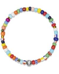 Nialaya - Wristband With Assorted Vintage Trifocal Beads And - Lyst