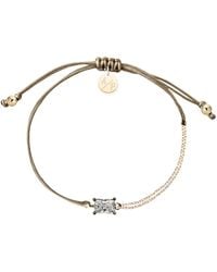 Adriana Pappas Designs - Cz Emerald Cut Bracelet On Colored Cord - Lyst
