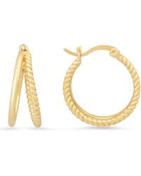 Kylie Harper - Twisted Rope Double Hoop Earrings - Lyst
