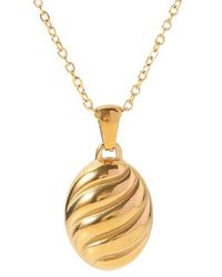 Nazzar - Oval Croissant Wave Pendant Necklace - Lyst