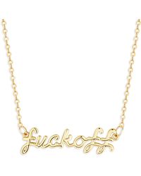Rejected Hearts Club - Fuck Off Filled 16 Inch Necklace With Magnetic Clasp - Lyst