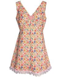 Couture to Your Door - Floral Pastel Mini Babydoll Dress - Lyst