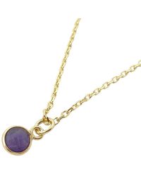 Harfi - Mini February Amethyst Birthstone Charm Plated Chain - Lyst