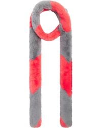 Nooki Design - ziggy Faux Fur Scarf-coral - Lyst