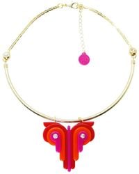 Gissa Bicalho - Acrylic Handmade Necklace Choker Butterfly - Lyst