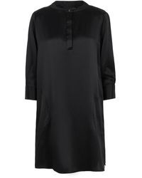 Lindsay Nicholas New York Shirt Dress In Black Silk