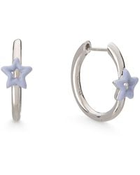 Dolcetto Designs - Cometa Enamel Star Hoop Earrings - Lyst