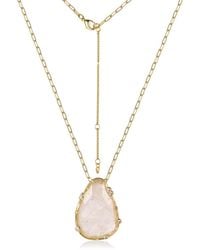 Rare Matters Jewelry - Organic Clear Quartz Teardrop Necklace - Lyst
