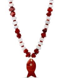 Hannah B. Jewelry - Neutrals Jasper Fish Gemstone Necklace - Lyst