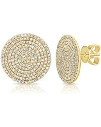770 Fine Jewelry - Jumbo Pave Diamond Disc Earrings - Lyst