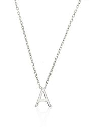 Lily & Roo - Solid Miniature Initial Letter Necklace - Lyst