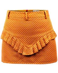 GUILLAUME ALEXANDRE - Waffle Organic Cotton Mini Skirt - Lyst