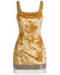 International Appeal - Velvet Pearl Mini Dress - Lyst