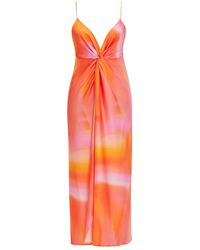 By Felizia - Elsa Satin Midi Dress - Lyst