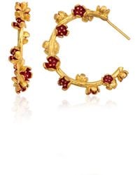 Milou Jewelry - Large Flower Hoop Earrings - Lyst