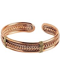 Anatoliacraft - Woven Copper Cuff Bracelet Tone - Lyst