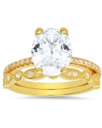 Kylie Harper - Oval-Cut Diamond Cz 2Pc Stackable Ring Set - Lyst