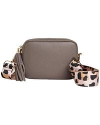 Betsy & Floss - Verona Crossbody Tassel Cinder Bag With Light Leopard Strap - Lyst