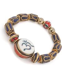 Ebru Jewelry - Soul Balance Om Charm Bohemian Spiritual Beaded Bracelet - Lyst
