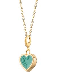 Lily Charmed - Plated Geometric Heart Charm Necklace - Lyst