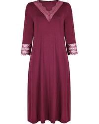 Oh!Zuza - Poem Midi Lace Nightdress – Wine - Lyst