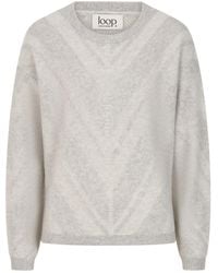 Loop Cashmere - Textured Chevron Sweater - Lyst