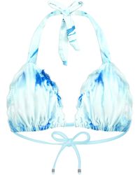 ELIN RITTER IBIZA - Ibiza Turquoise White Tie-dye Print Bikini Top Georgia Formentera - Lyst