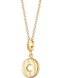 Lily Charmed - Plated Party Ring Charm Necklace With Enamel - Lyst
