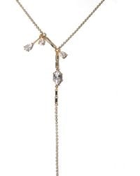 Studio Baloge - Navette Serti Lariat Necklace - Lyst