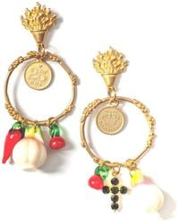 Achala Handcrafted - Meditterenean Inspired Hoop Earrings - Lyst