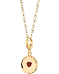 Lily Charmed - Plated Jammie Dodger Biscuit Charm Necklace - Lyst