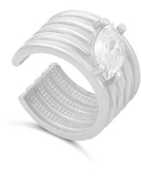 SHYMI - Fluted Marquise Stone Ear Cuff - Lyst