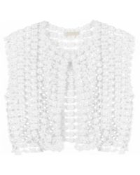 Saachi - Floral Shell Pearl Capelet - Lyst