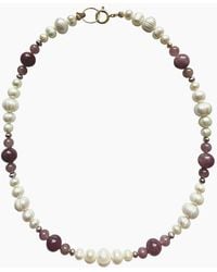 Larsuu - Blush Pearl Necklace - Lyst